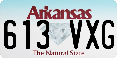 AR license plate 613VXG