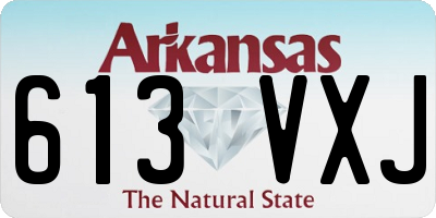 AR license plate 613VXJ