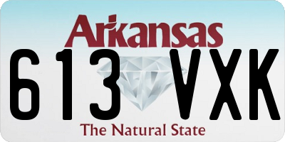 AR license plate 613VXK