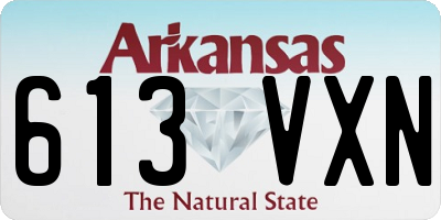 AR license plate 613VXN