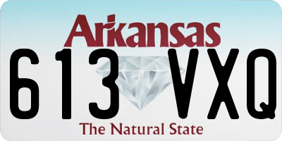 AR license plate 613VXQ