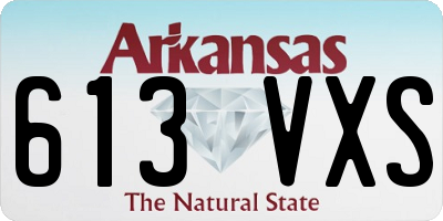 AR license plate 613VXS