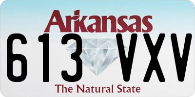 AR license plate 613VXV