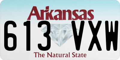 AR license plate 613VXW