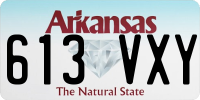 AR license plate 613VXY