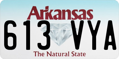 AR license plate 613VYA