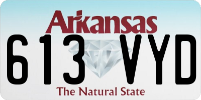 AR license plate 613VYD