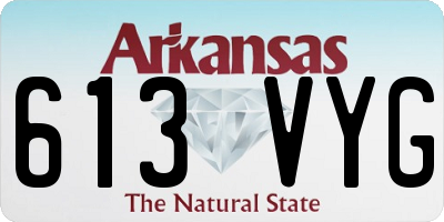 AR license plate 613VYG