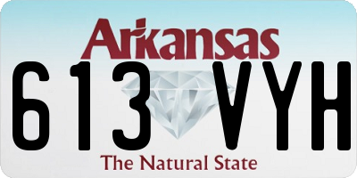 AR license plate 613VYH