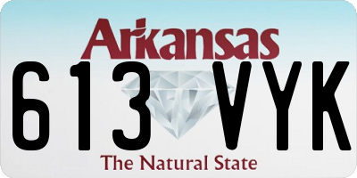 AR license plate 613VYK