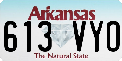 AR license plate 613VYO