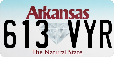 AR license plate 613VYR