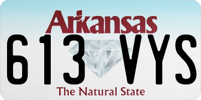 AR license plate 613VYS