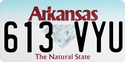 AR license plate 613VYU