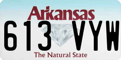 AR license plate 613VYW