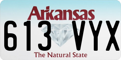 AR license plate 613VYX