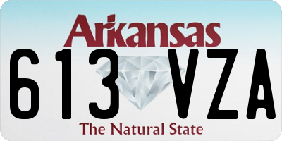 AR license plate 613VZA