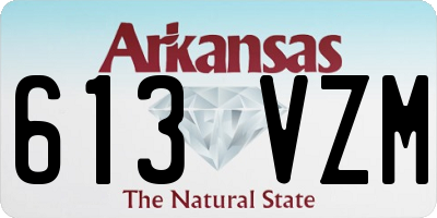 AR license plate 613VZM