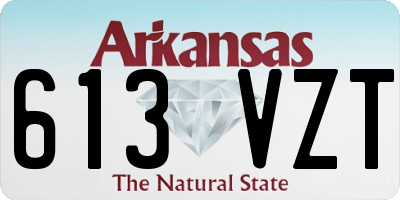 AR license plate 613VZT