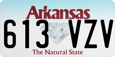 AR license plate 613VZV