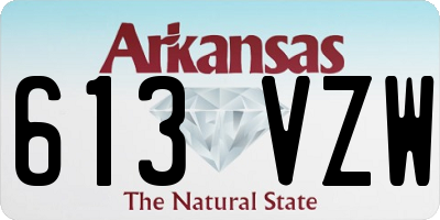 AR license plate 613VZW