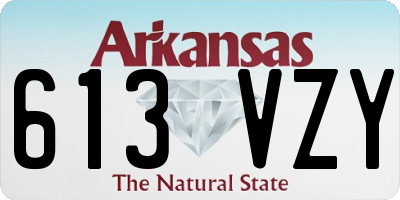 AR license plate 613VZY