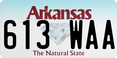 AR license plate 613WAA