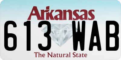 AR license plate 613WAB