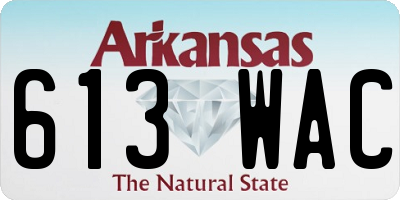 AR license plate 613WAC