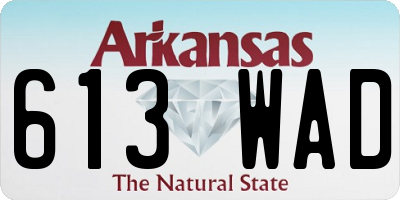 AR license plate 613WAD