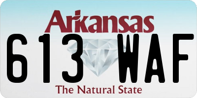 AR license plate 613WAF