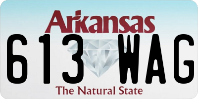 AR license plate 613WAG