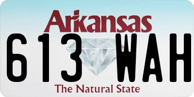 AR license plate 613WAH