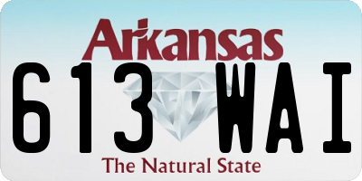 AR license plate 613WAI