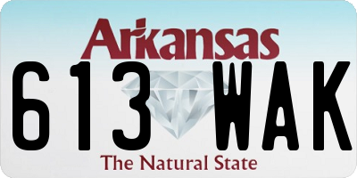 AR license plate 613WAK