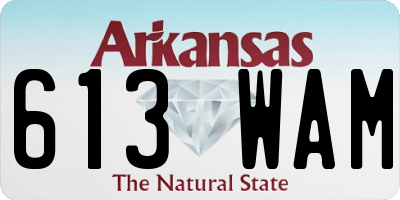 AR license plate 613WAM