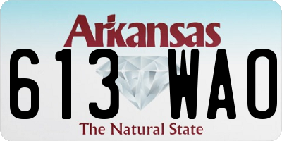 AR license plate 613WAO