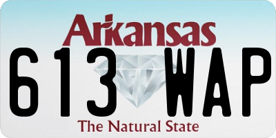 AR license plate 613WAP