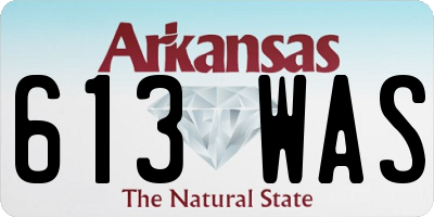 AR license plate 613WAS