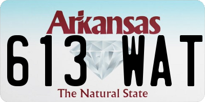 AR license plate 613WAT