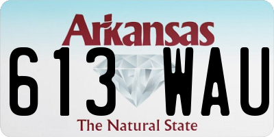 AR license plate 613WAU