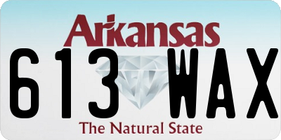 AR license plate 613WAX