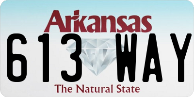 AR license plate 613WAY