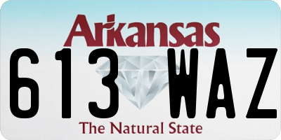 AR license plate 613WAZ