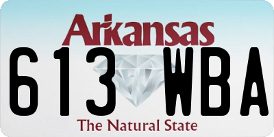 AR license plate 613WBA
