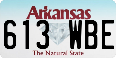 AR license plate 613WBE