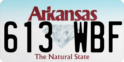 AR license plate 613WBF