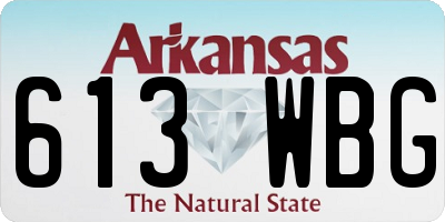 AR license plate 613WBG