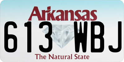 AR license plate 613WBJ