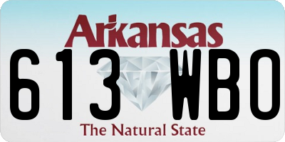 AR license plate 613WBO